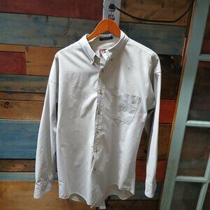 Chaps Ralph Lauren Dress Shirt Long Sleeve Button Up  Adult Mens Large Creme